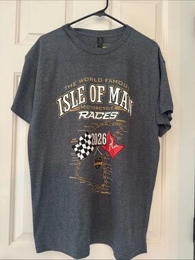 Isle of Man Races 2026 Short Sleeve Tee - Charcoal
